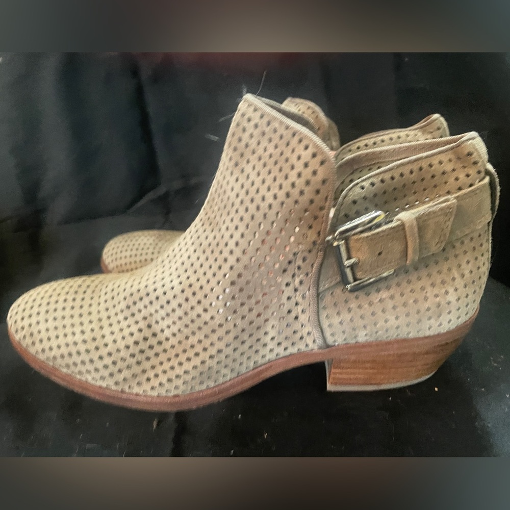 sam edelman suede perforated bootie